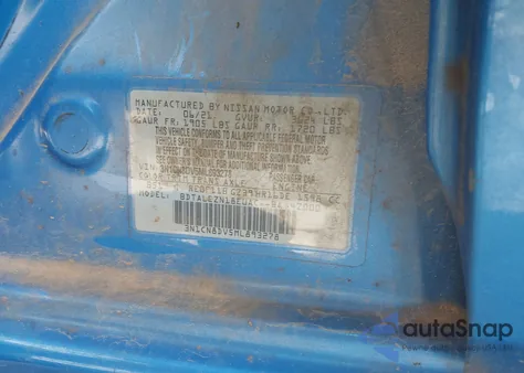 2021 Nissan Versa S Xtronic Cvt z USA, uszkodzony, nr VIN 3N1CN8DV5ML893278